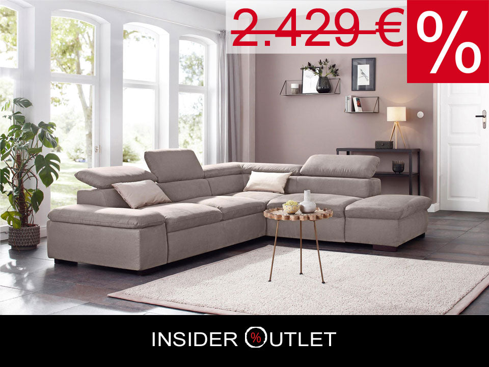 Andas Ecksofa »Stellan«, Luxus-Microfaser buy in Lederoptik cream