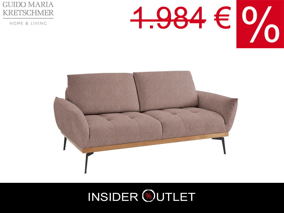 2-Sitzer Sofa Palic 191x95cm Rosa-Braun Küchensofa Polster Bank B-Ware