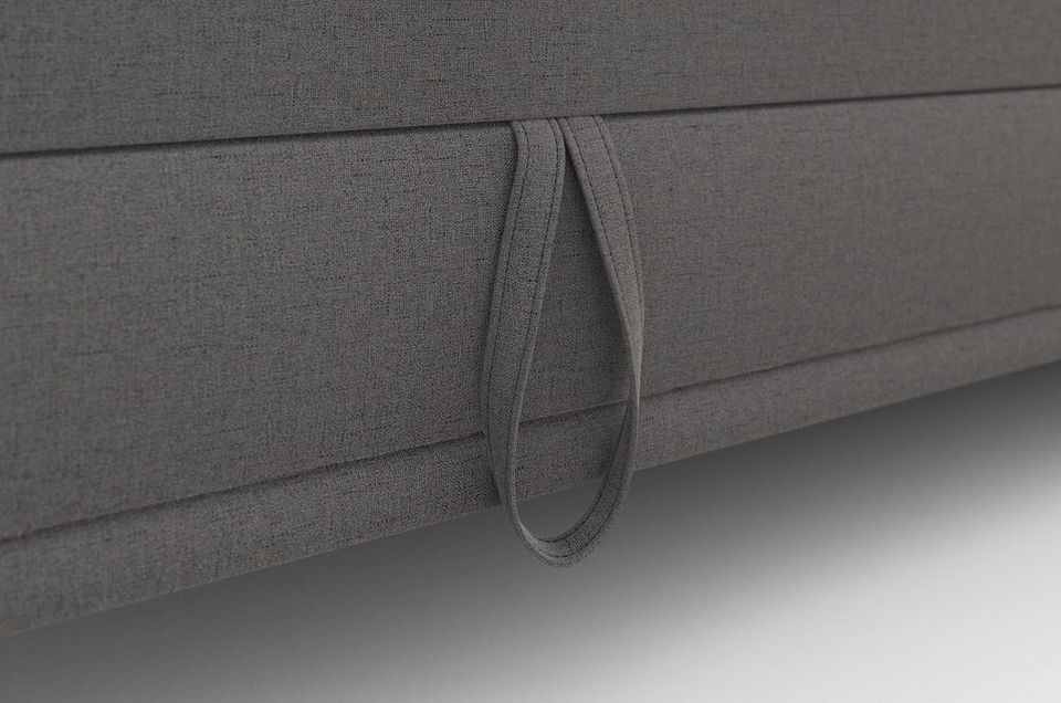 Ecksofa 295x180cm Grau Schlaffunktion Bettkasten Federkern B-Ware