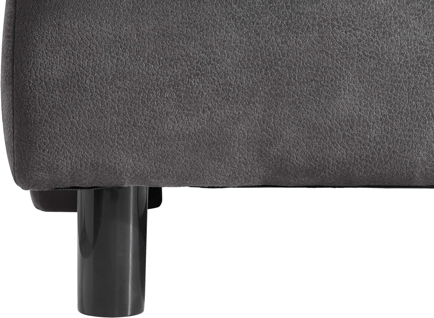 Wohnlandschaft, in Grau mit Schlaffunktion, Boxspring, Federkern, Microfaser, Ascara