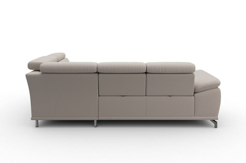 Ecksofa 274x230 cm Creme Beige Federkern Sitztiefenverstellung B-Ware