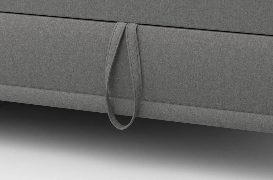 Ecksofa 295x180cm Grau Schlaffunktion Bettkasten Federkern Microfaser B-Ware