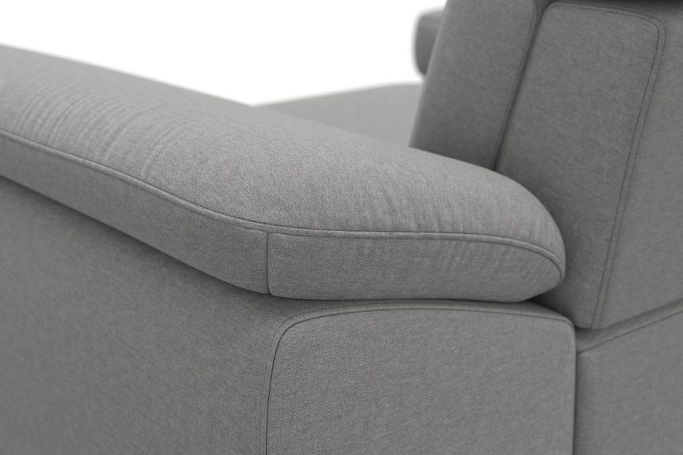 Ecksofa 295x180cm Grau Schlaffunktion Bettkasten Federkern Microfaser B-Ware