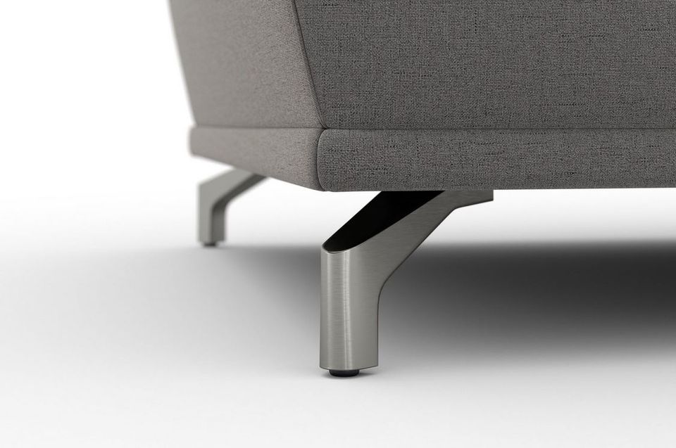 Ecksofa 295x180cm Grau Schlaffunktion Bettkasten Federkern B-Ware