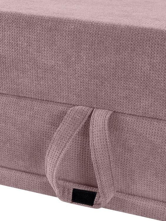 Ecksofa Costello mit Schlaffunktion, Bettkasten und Federkern in pflegeleichtem Rosa Fliede Microfaser Struktur flausch.