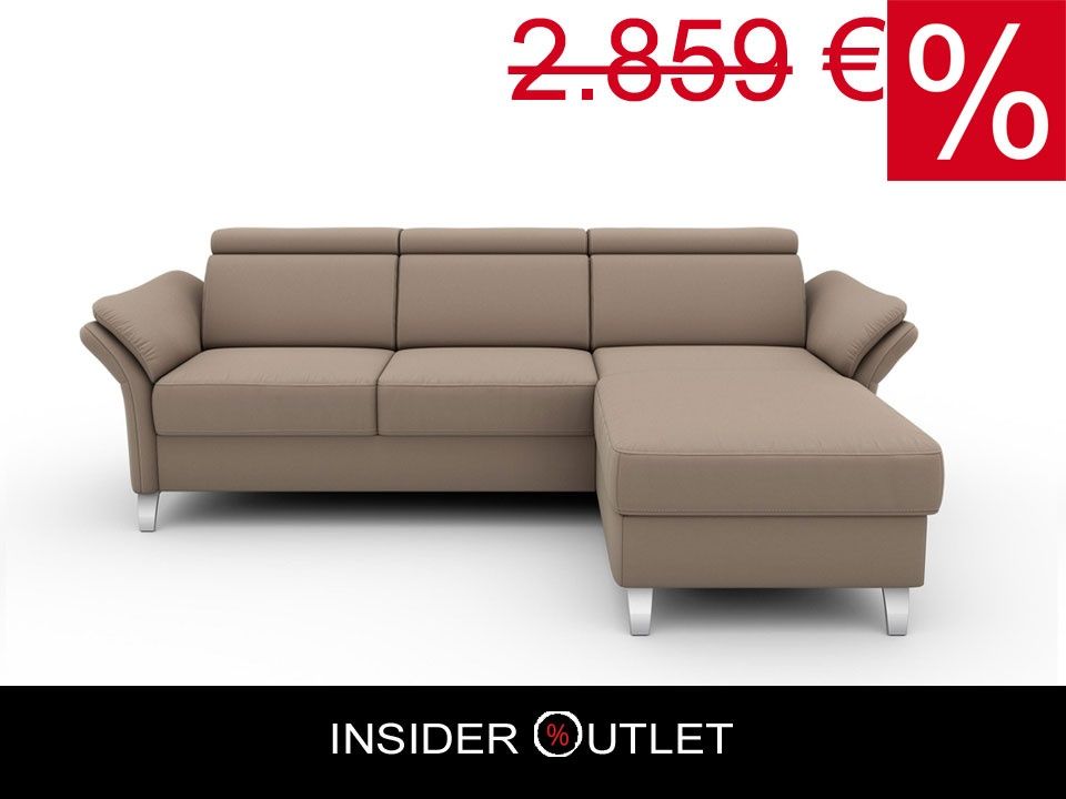 Ecksofa ★ 252x165cm Beige Schlaffunktion Bettkasten Federkern B-Ware