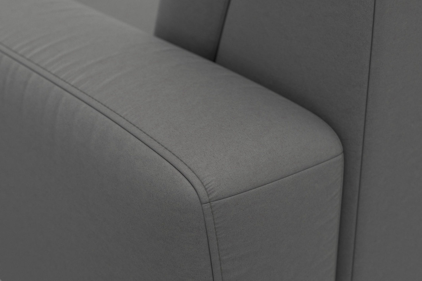 Ecksofa Scarlett Grau mit Schlaffunktion, Bettkasten, Federkern und Kopfteilverstellung in Luxus-Microfaser jetzt reduziert im Angebot online bestellen.