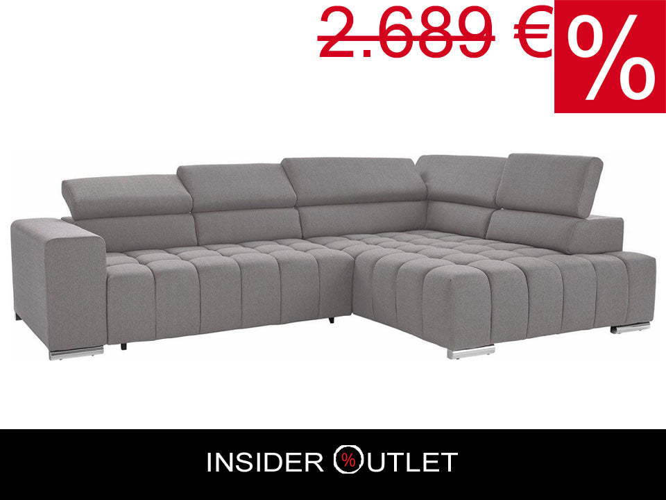 BIG Ecksofa 307x201cm Grau Schlaffunktion B-Ware