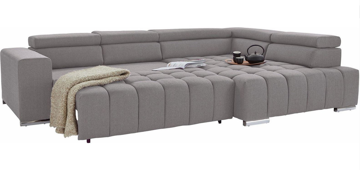 BIG Ecksofa 307x201cm Grau Schlaffunktion B-Ware