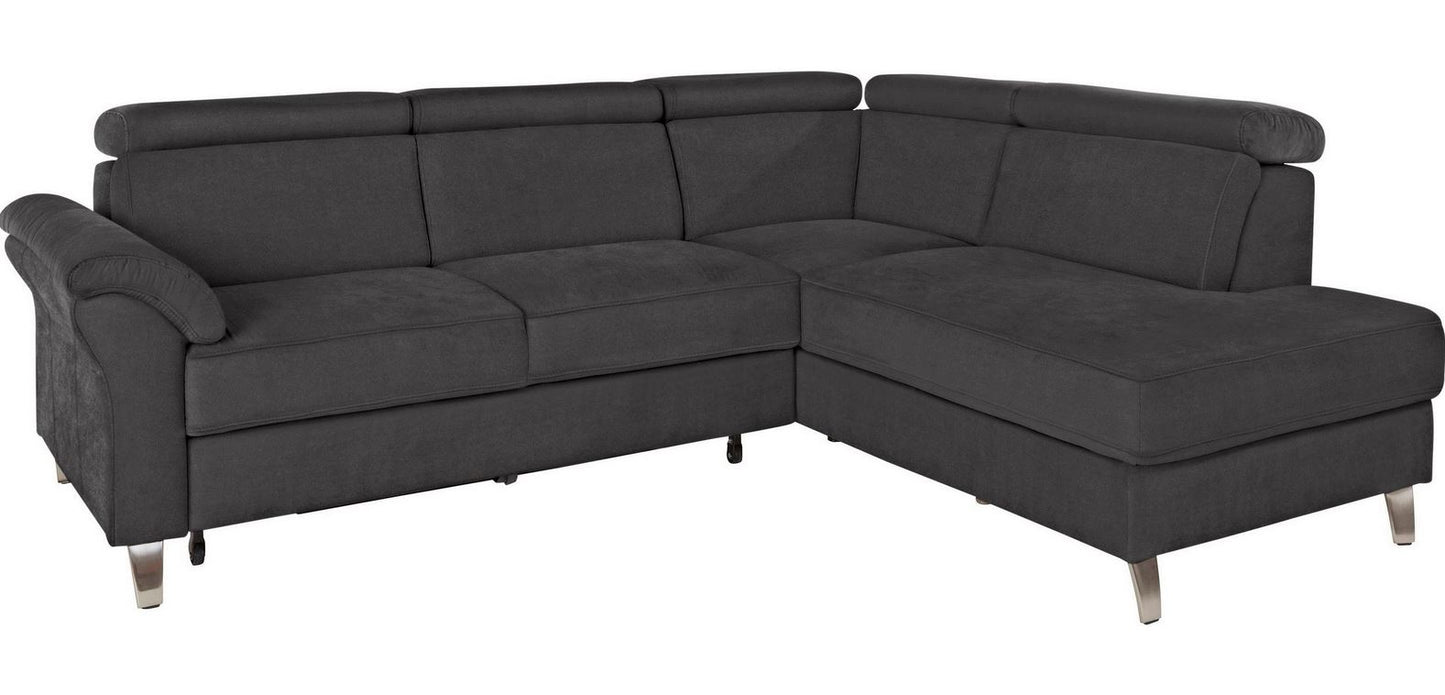 Ecksofa ❤ 245x194cm Grau Schlaffunktion Bettkasten Federkern B-Ware
