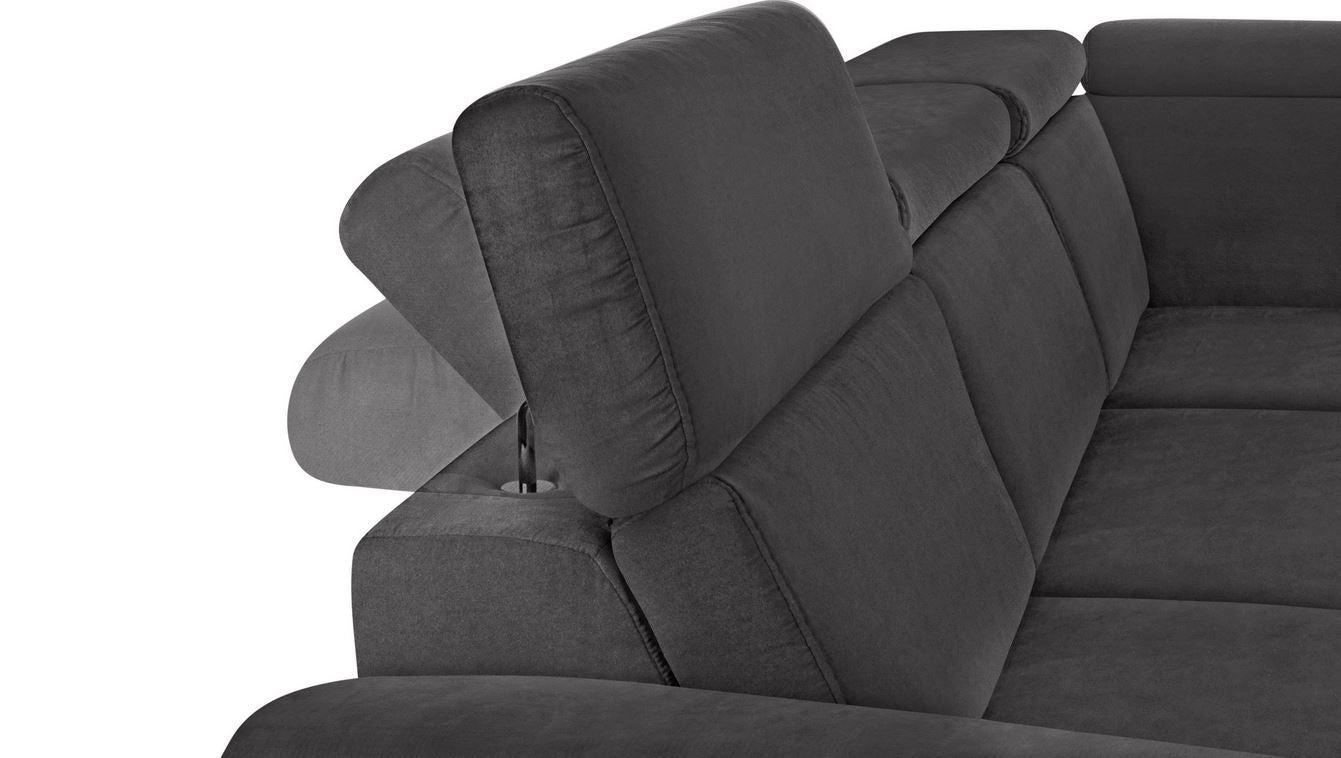 Ecksofa ❤ 245x194cm Grau Schlaffunktion Bettkasten Federkern B-Ware