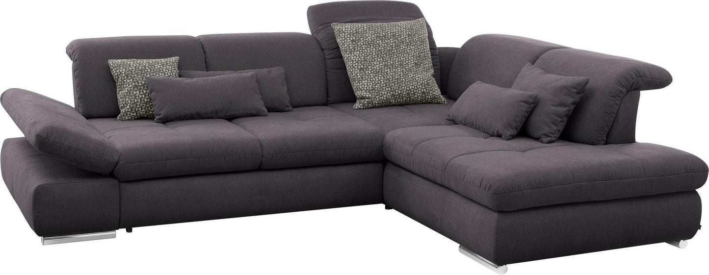 Ecksofa SO4100 set one by Musterring in Fango Grau mit Federkern und Kopfteilvertellung ist jetzt sofort verfügbar.