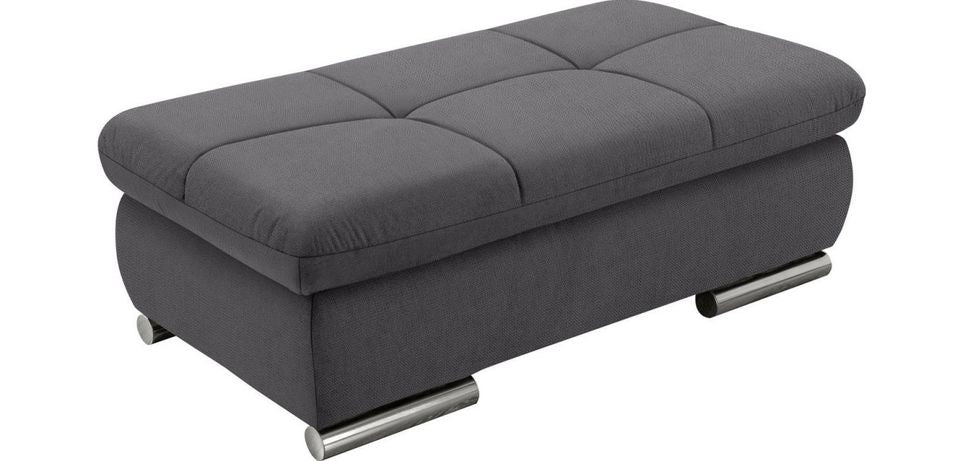Wohnlandschaft inkl. Hocker Musterring SO4100 Grau 365cm Bettfunktion B-Ware