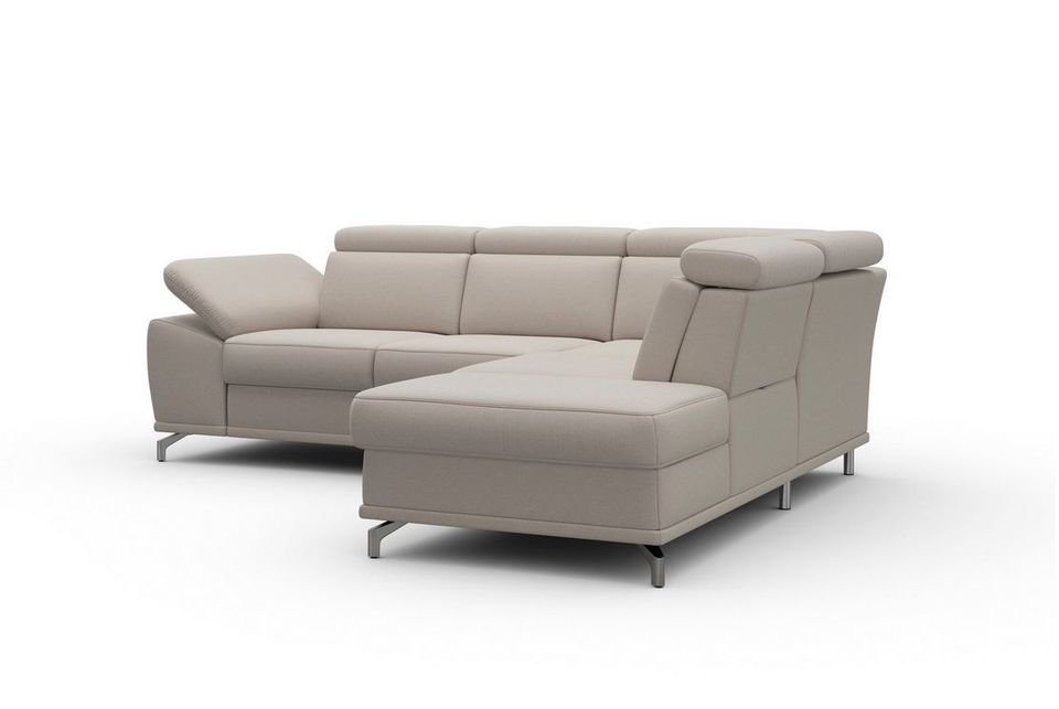 Ecksofa 274x230 cm Creme Beige Federkern Sitztiefenverstellung B-Ware