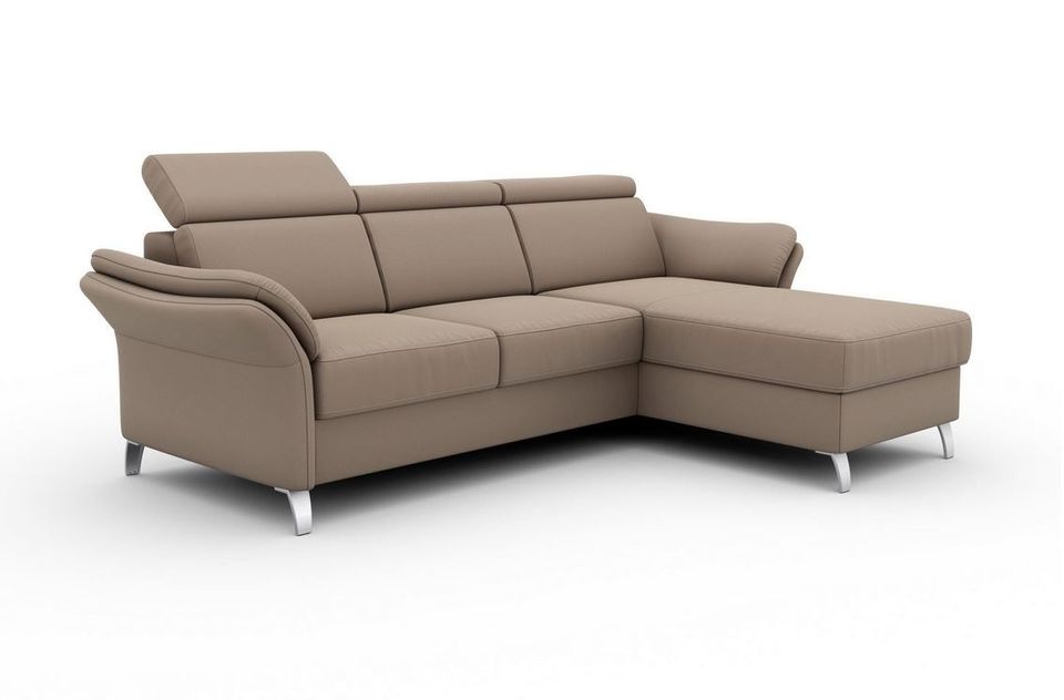 Ecksofa ★ 252x165cm Beige Schlaffunktion Bettkasten Federkern B-Ware