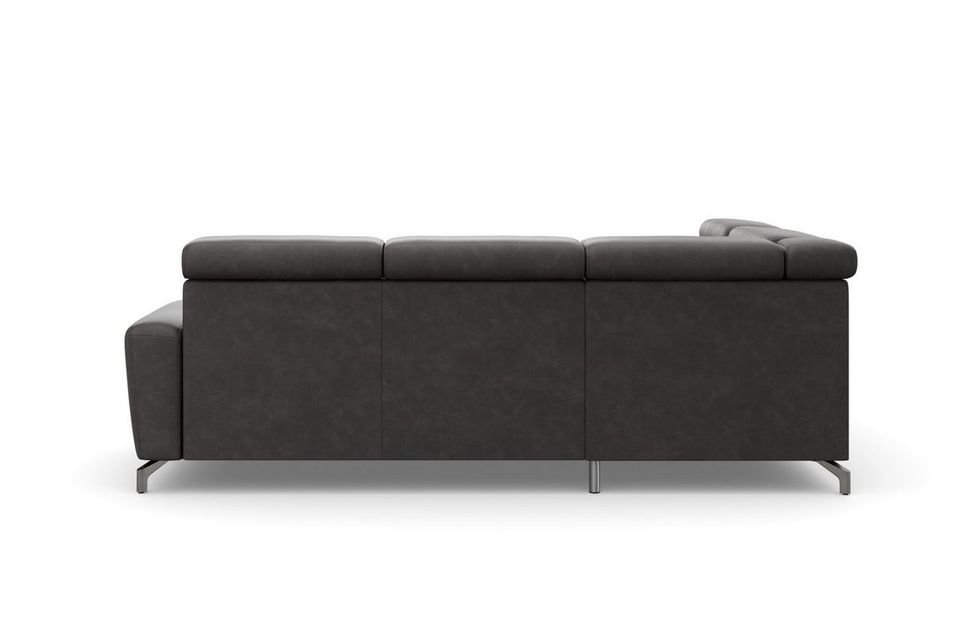 Ecksofa ★ 258x226cm Grau Anthrazit Lederoptik Schwarz B-Ware