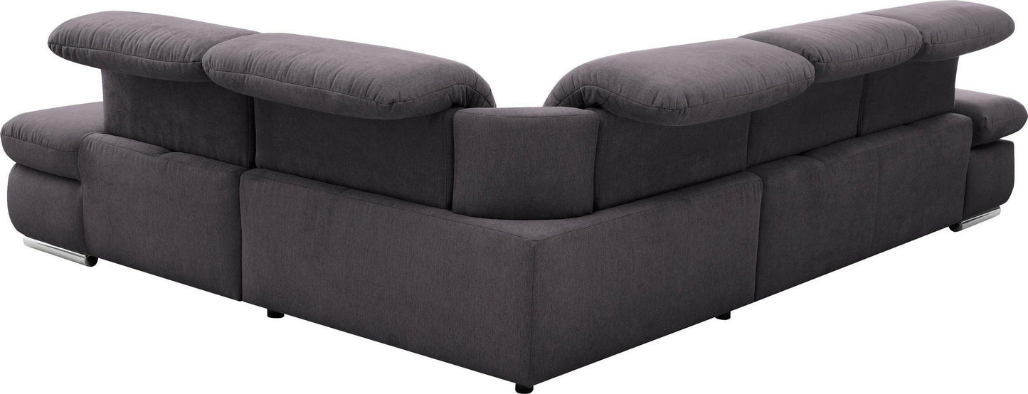 Ecksofa SO4100 set one by Musterring in Fango Grau mit Federkern und Kopfteilvertellung in Luxus-Microfaser ist jetzt sofort abholbereit.