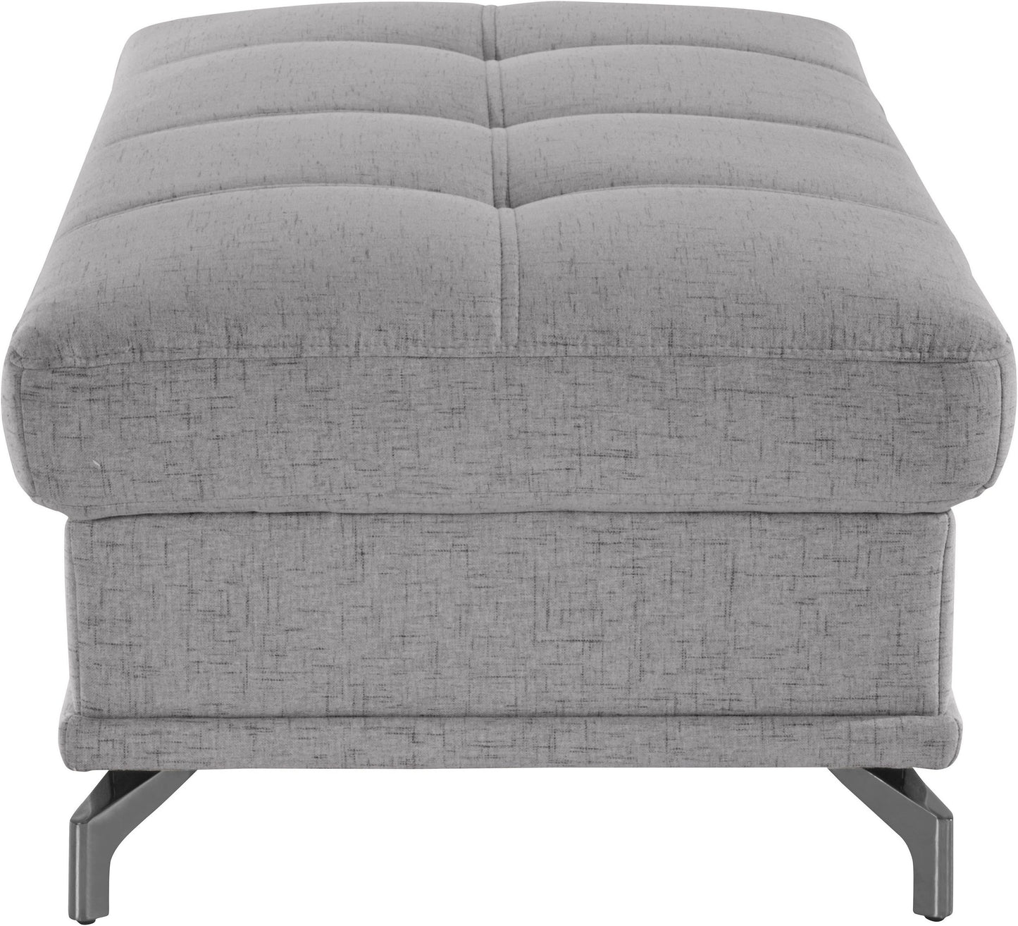 Ecksofa + Hocker 301x176cm Grau Federkern, Sitztiefenverstellung B-Ware OTR