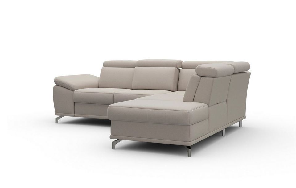 Ecksofa 274x230 cm Creme Beige Federkern Sitztiefenverstellung B-Ware