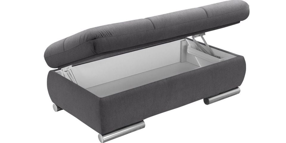 Wohnlandschaft inkl. Hocker Musterring SO4100 Grau 365cm Bettfunktion B-Ware