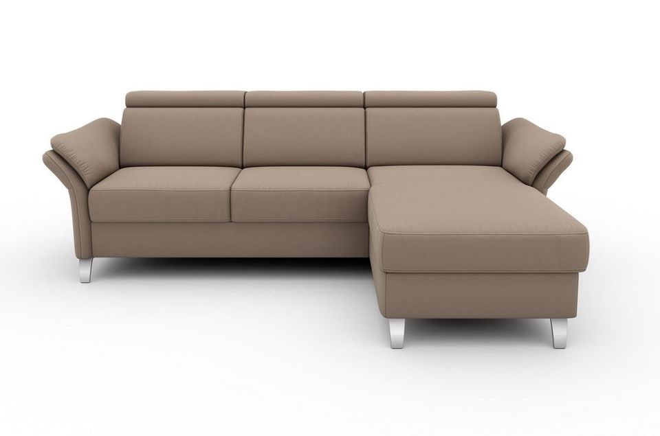 Ecksofa ★ 252x165cm Beige Schlaffunktion Bettkasten Federkern B-Ware