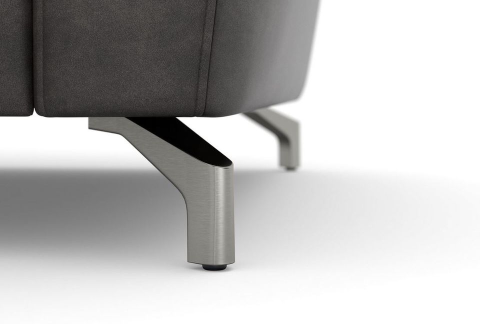 Ecksofa ★ 258x226cm Grau Anthrazit Lederoptik Schwarz B-Ware