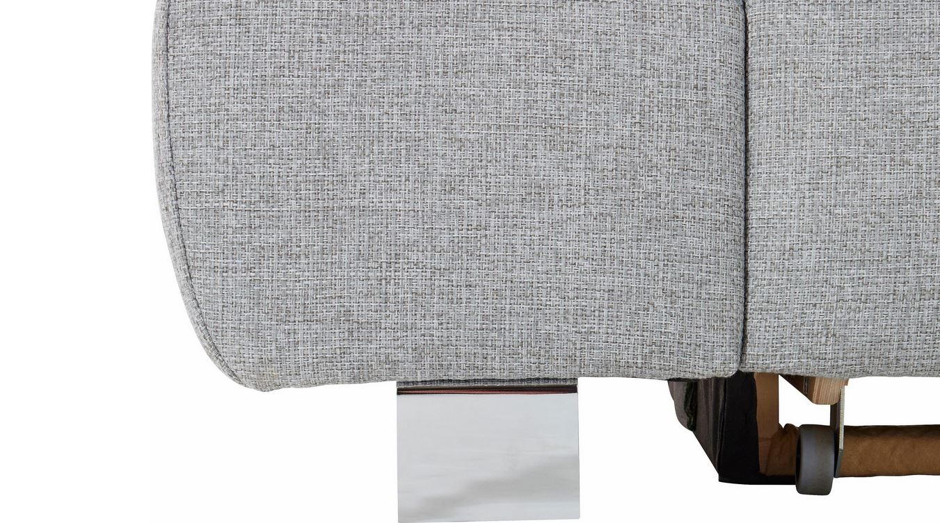 Ecksofa Grau 254x274 cm mit Schlaffunktion, Bettkasten, Armteil- und Kopfteilverstellung Happy Couch OTL - 06
