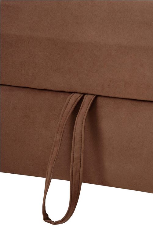 Schicke Wohnlandschaft, Sofa Palmera mit Schlaffunktion und Federkern in pflegeleichtem Microfaser in braun, u-form ist jetzt sofort verfügbar.