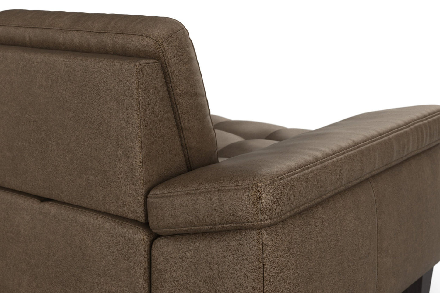 Ecksofa Braun mit Schlaffunktion, Bettkasten, Federkern und Sitztiefenverstellung in Microfaser Lederoptik, Couch Westham jetzt reduziert im Angebot kaufen.