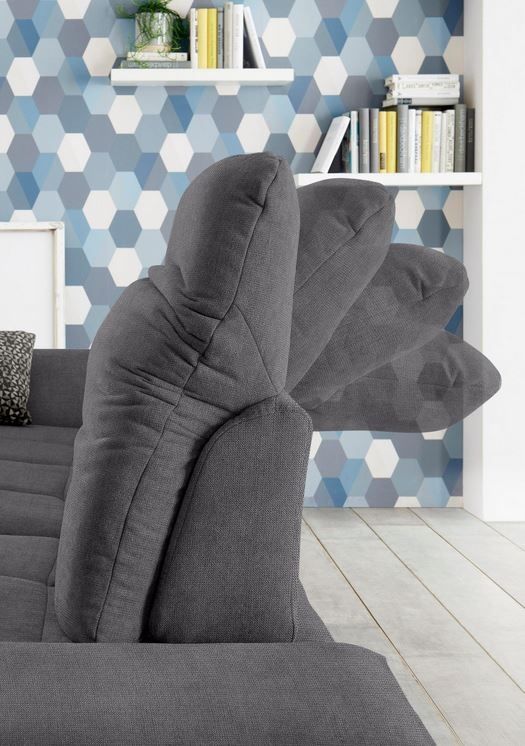 Wohnlandschaft inkl. Hocker Musterring SO4100 Grau 365cm Bettfunktion B-Ware