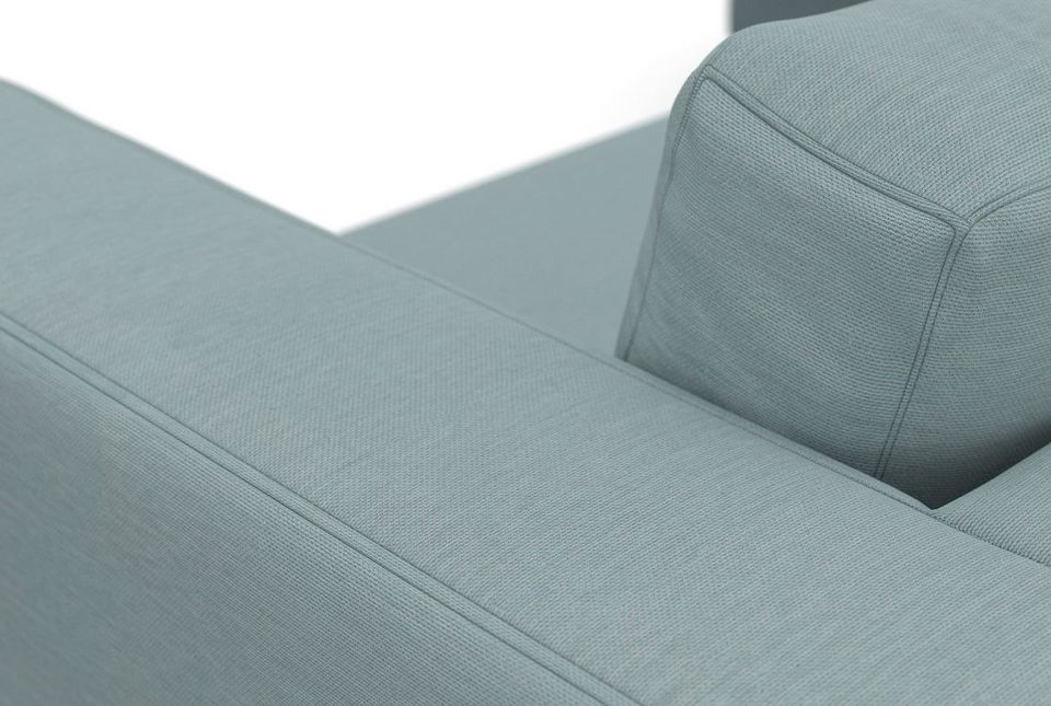 Ecksofa 274x230 cm Mint Blau B-Ware