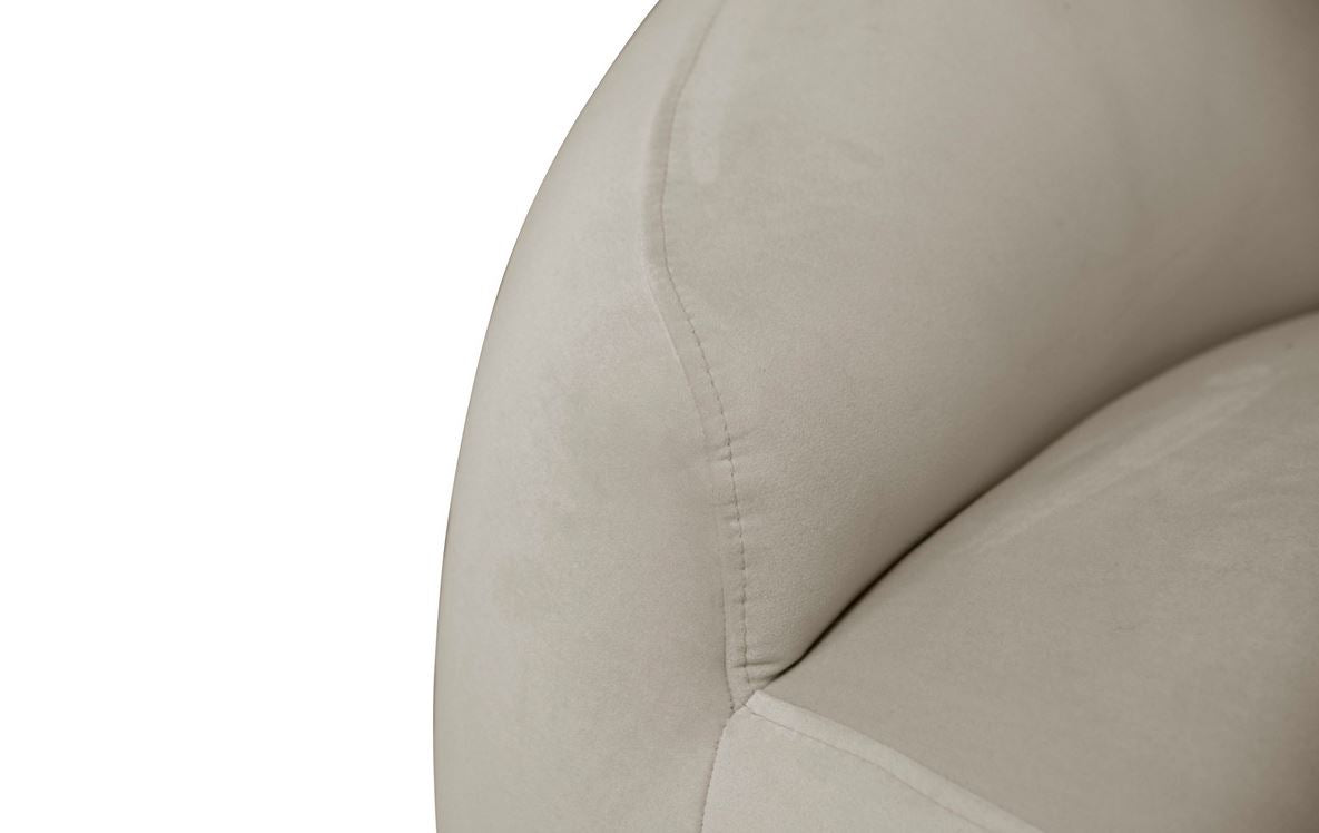 Ecksofa ❤ 255x170 cm Samt Beige LeGer B-Ware