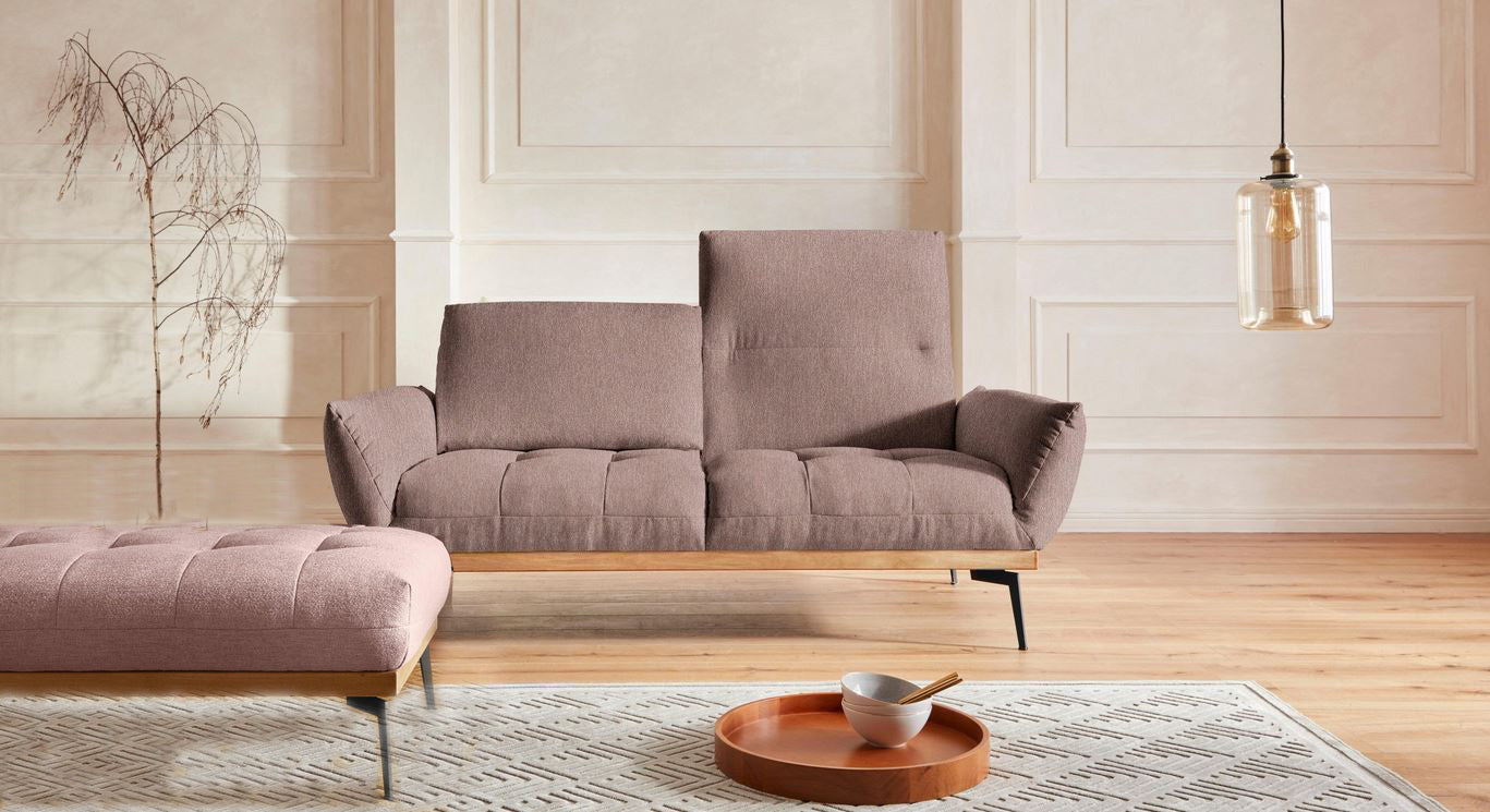 2-Sitzer Sofa Palic 191x95cm Rosa-Braun Küchensofa Polster Bank B-Ware