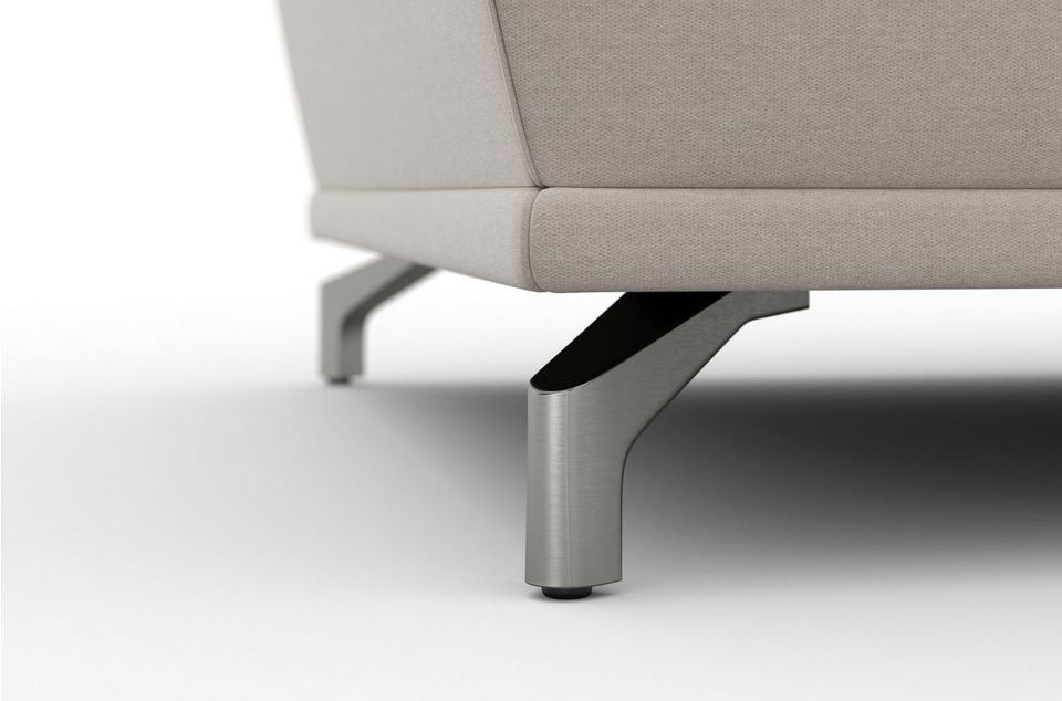 Ecksofa 274x230 cm Creme Beige Federkern Sitztiefenverstellung B-Ware
