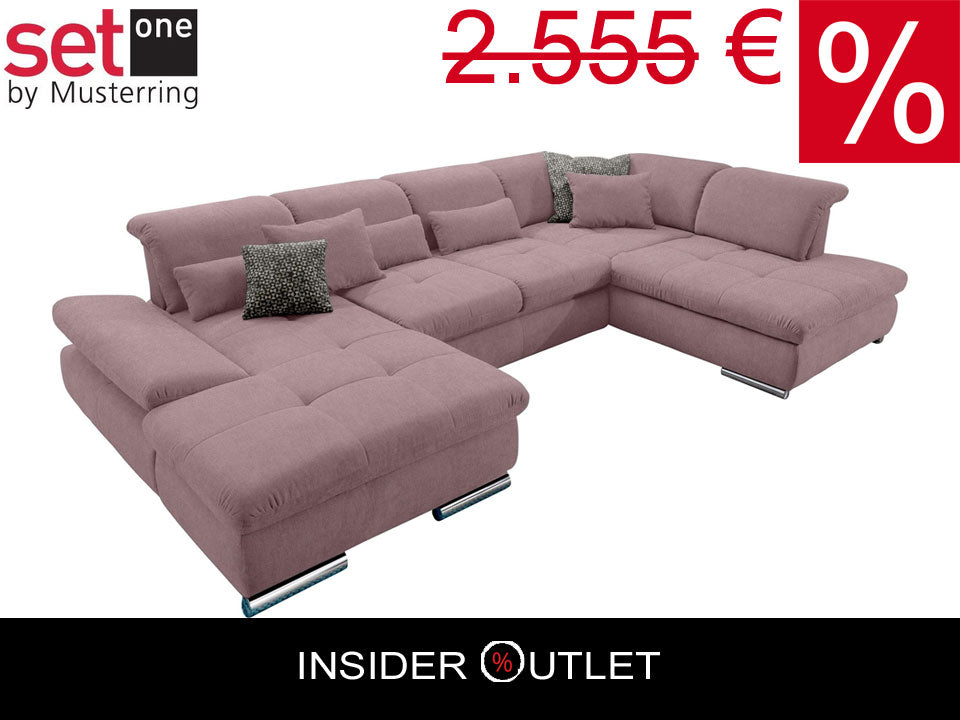 Wohnlandschaft 365 cm Musterring SO4100 Flieder Rosa B-Ware