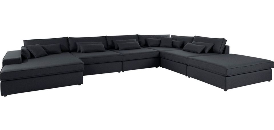 XXL Wohnlandschaft Joreen 460x330cm Anthrazit Grau U Form B-Ware