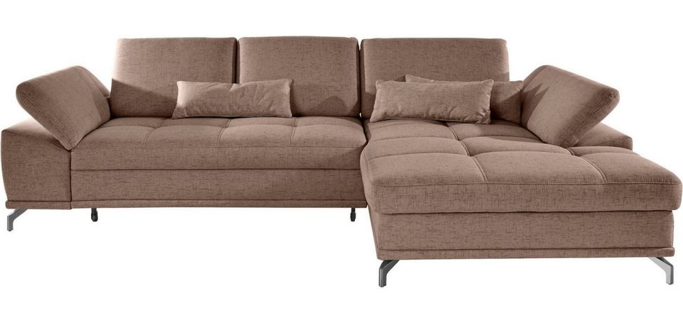Ecksofa Braun 301x176 cm inkl. Federkern, Armteil- und Sitztiefenverstellung B-Ware OTR