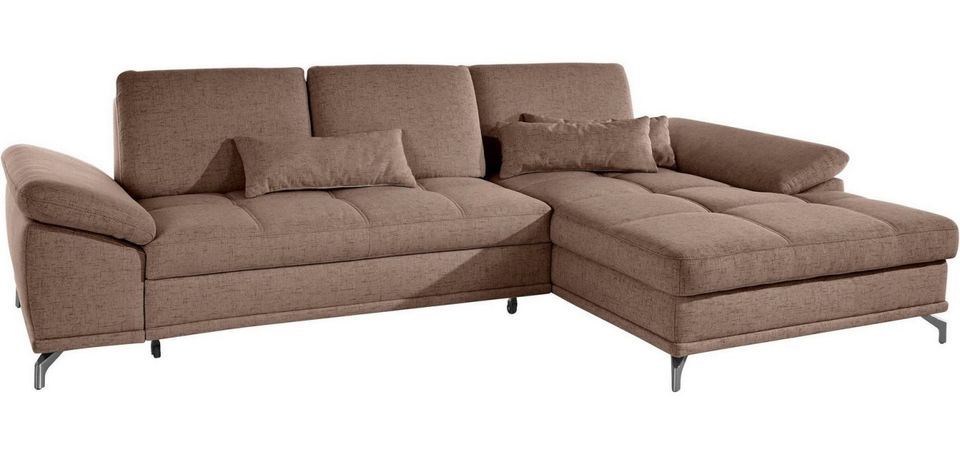 Ecksofa Braun 301x176 cm inkl. Federkern, Armteil- und Sitztiefenverstellung B-Ware OTR