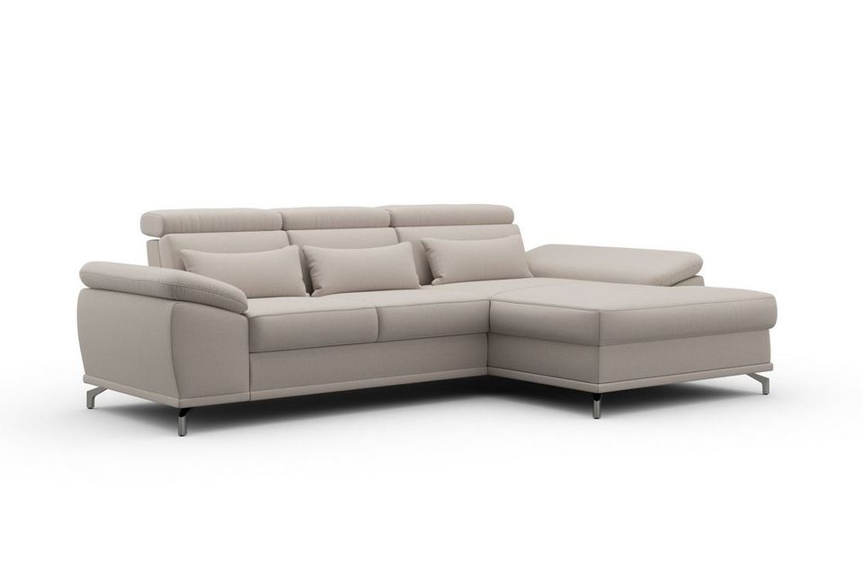 Ecksofa ★ Beige 295x180 cm Federkern Sitztiefenverstellung B-Ware