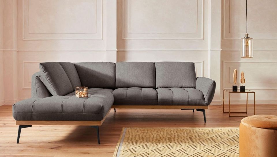 Ecksofa 241x206cm Salz Pfeffer Palic Guide M. Kretschmer Skandi B-ware
