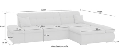 Ecksofa Moric Dunkelbeige, Schlamm, Taupe Cordsofa reduziert.