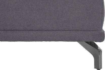 Wohnlandschaft Grau mit Schlaffunktion, Bettkasten, Federkern und Sitztiefenverstellung im pflegeleichtem und weichem Luxus-Microfaser Bezug, Costello.