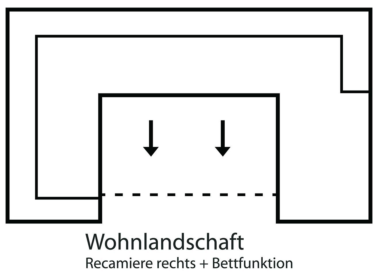 Wohnlandschaft, in Grau mit Schlaffunktion, Boxspring, Federkern, Microfaser, Ascara