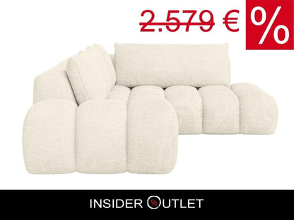 Mega Big Ecksofa in Creme Beige Wolkensofa Cloud reduziert im Angebot online kaufen, Couch Azita.