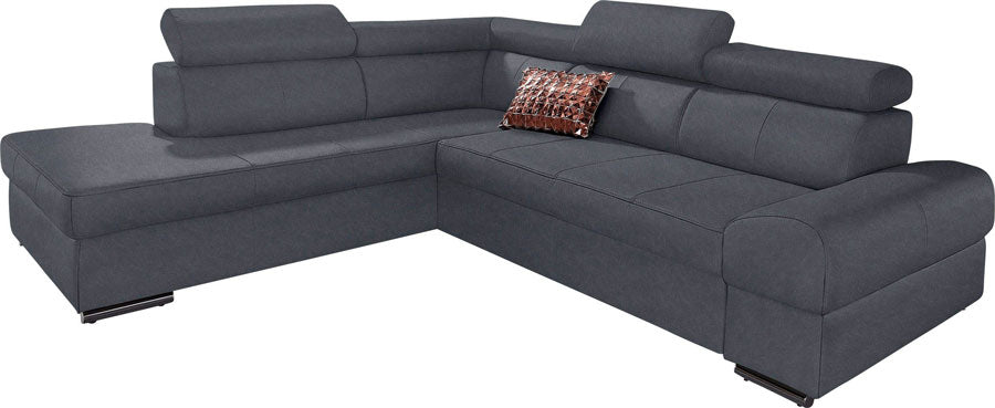 Ecksofa ★ 272x226cm Grau Luxus Microfaser Links B-Ware