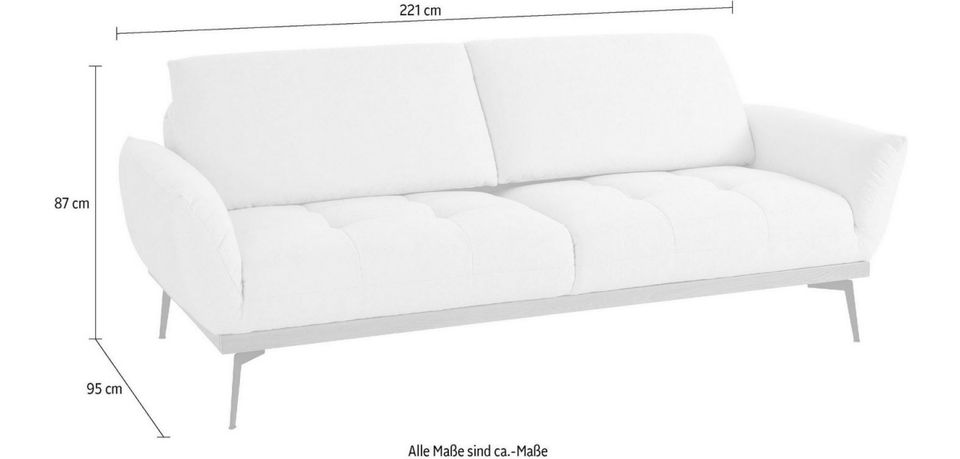 3-Sitzer Sofa Palic 221x95cm Salz Pfeffer Guido M. Kretschmer B-Ware