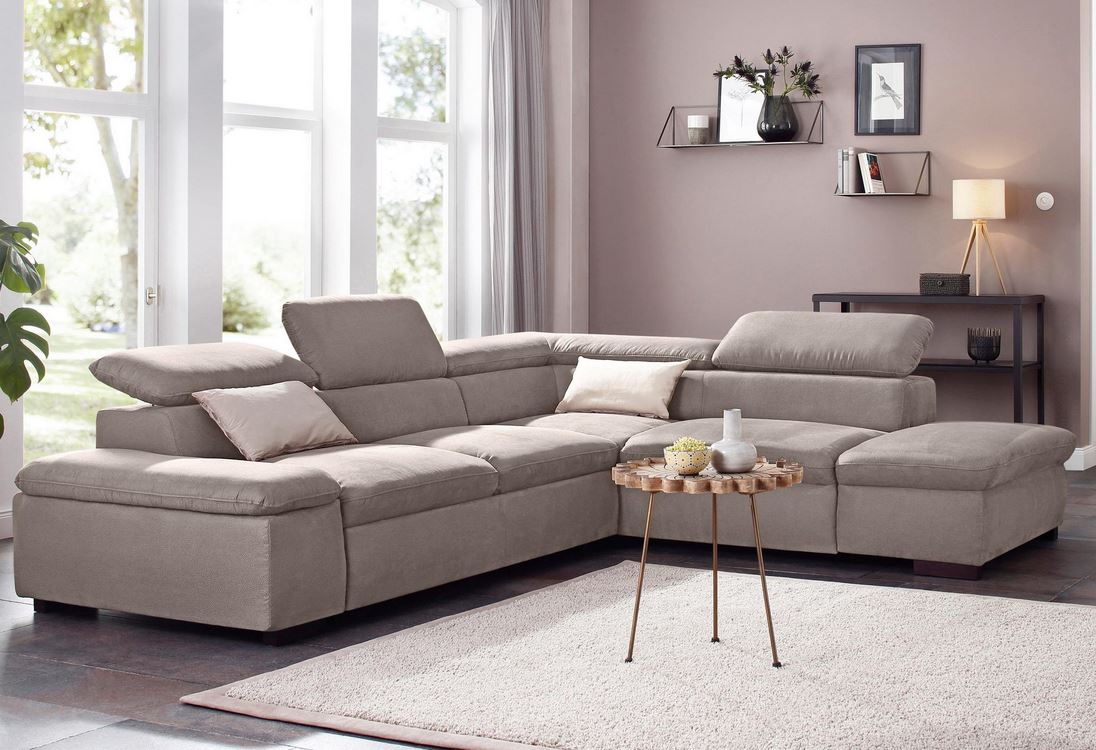 Andas Ecksofa »Stellan«, Luxus-Microfaser buy in Lederoptik cream