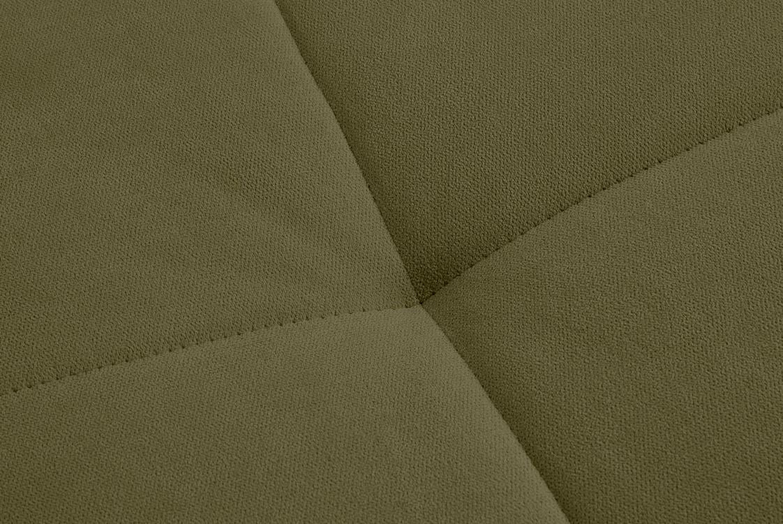 BIG Ecksofa Fenya 315x105 cm Olive Grün Soft Clean Bezug mit Steppung auf PUR-Schaumstoff Polsterung.