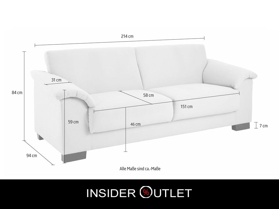 Garnitur Federkern SET 2-tlg. Grau 2 + 3-Sitzer Sofa Couch Microfaser B-Ware