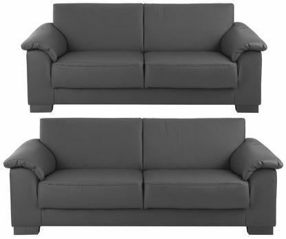 Garnitur Federkern SET 2-tlg. Grau 2 + 3-Sitzer Sofa Couch Microfaser B-Ware